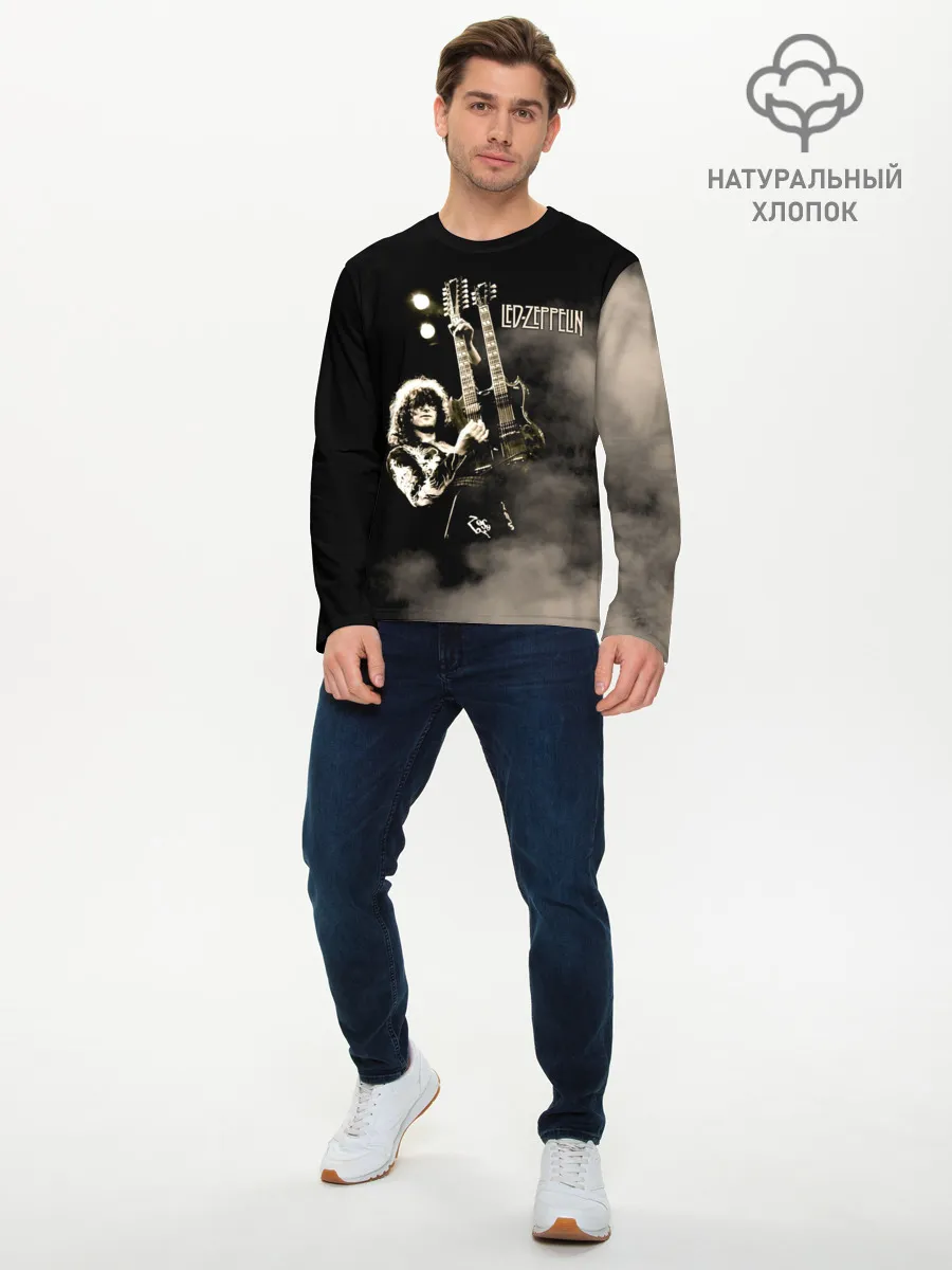 Мужской лонгслив базовый / Led Zeppelin