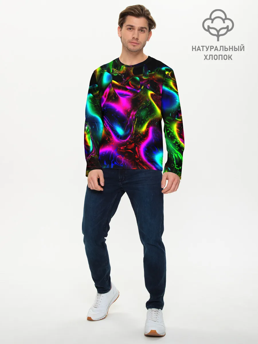 Мужской лонгслив базовый / В НЕОНЕ