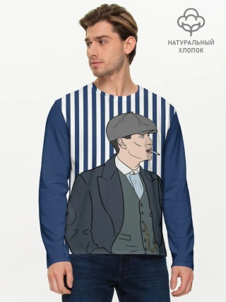 Мужской лонгслив базовый / Острые козырьки