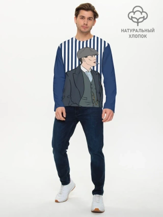 Мужской лонгслив базовый / Острые козырьки