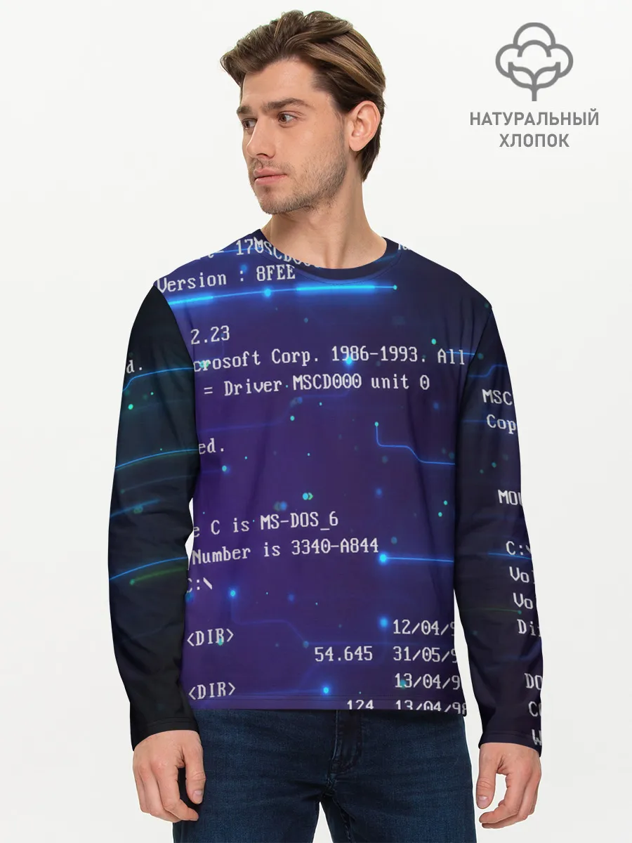 Мужской лонгслив базовый / BIOS CODE