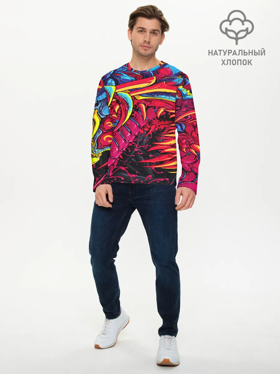 Мужской лонгслив базовый / CS GO hyper beast skin