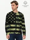 Мужской лонгслив базовый / American Flag Camo