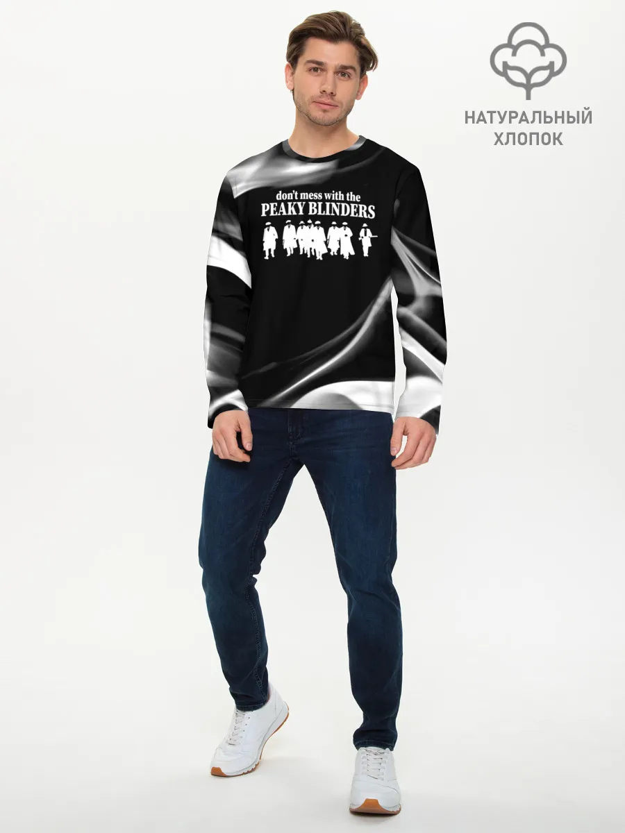 Мужской лонгслив базовый / Острые козырьки