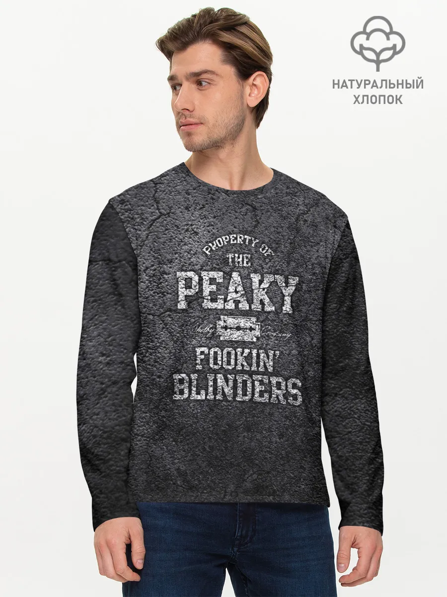 Мужской лонгслив базовый / Острые козырьки