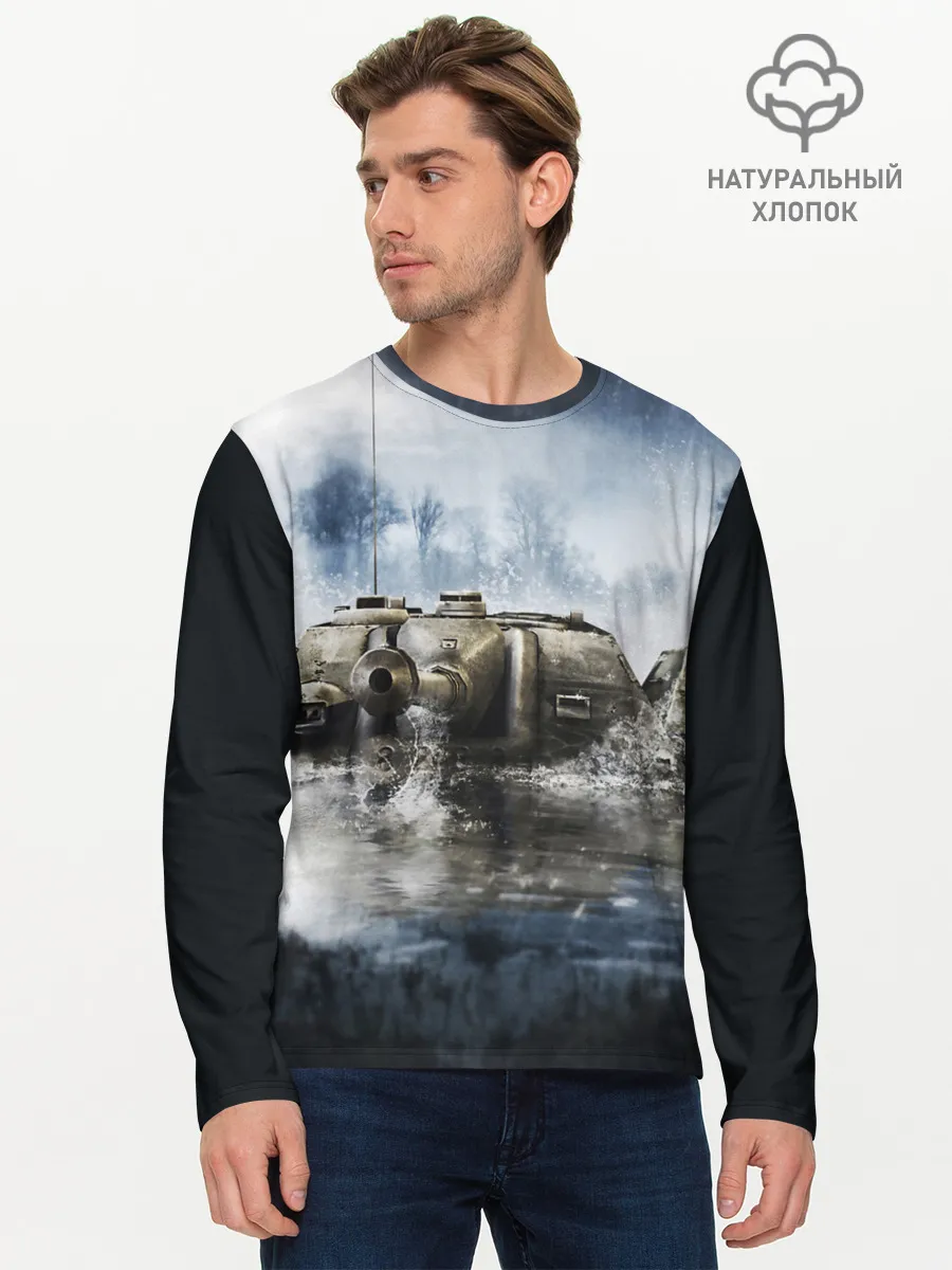 Мужской лонгслив базовый / ТАНКИ