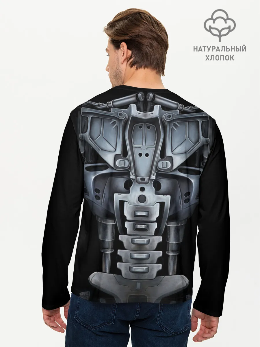 Мужской лонгслив базовый / Терминатор т-800