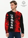 Мужской лонгслив базовый / Senpai Glitch
