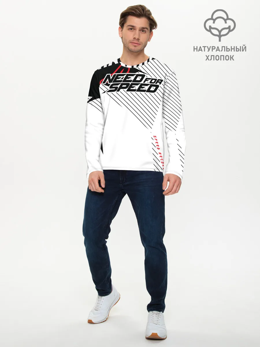 Мужской лонгслив базовый / Need for Speed