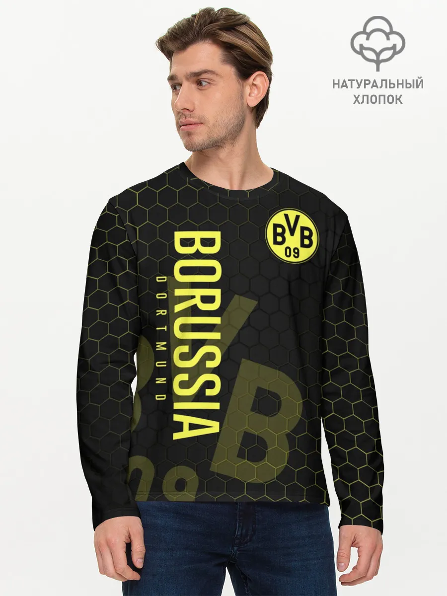 Мужской лонгслив базовый / Боруссия Дортмунд