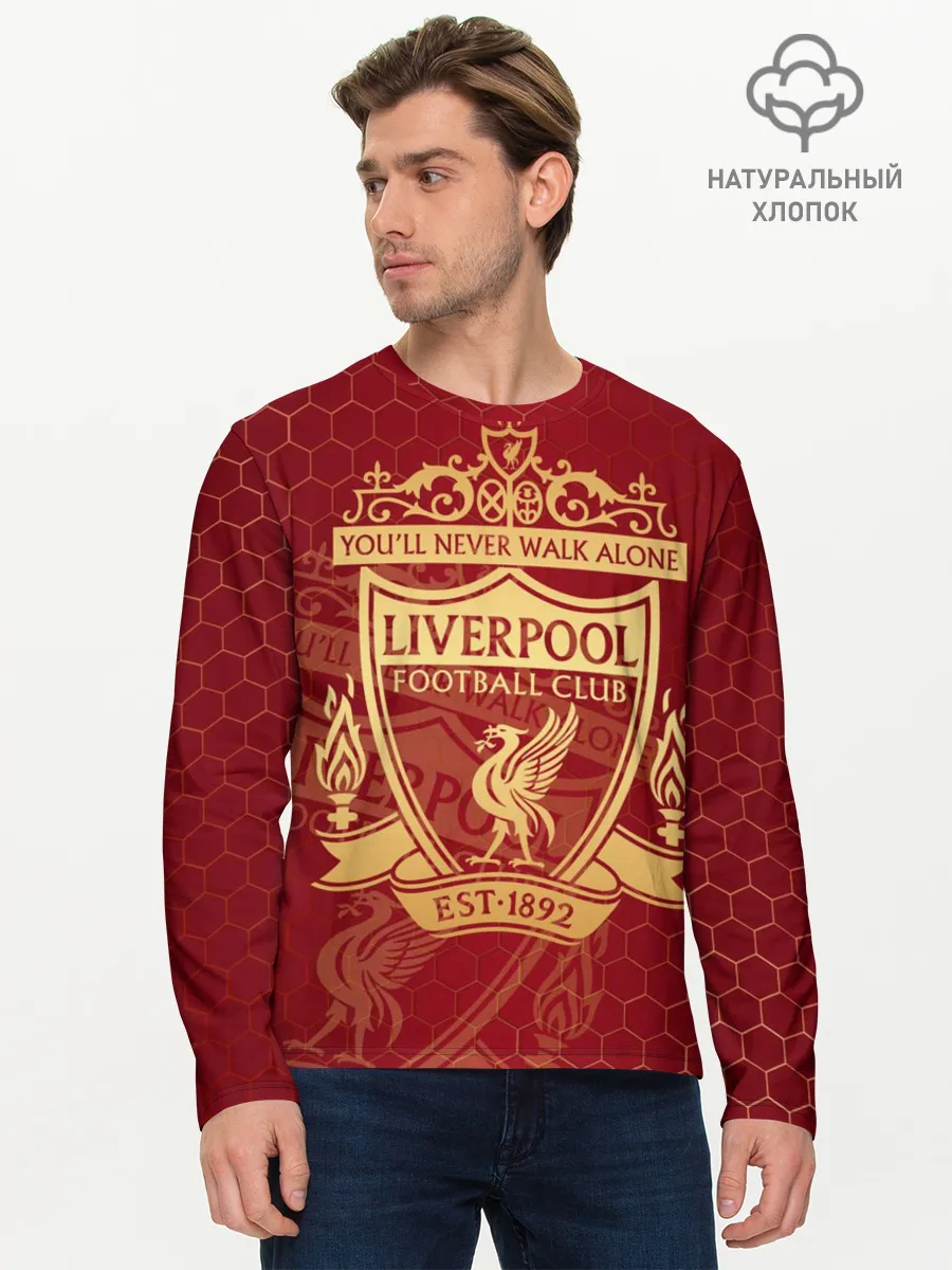 Мужской лонгслив базовый / Ливерпуль