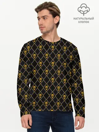 Мужской лонгслив базовый / KILLER QUEEN желтый паттерн