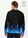 Мужской лонгслив базовый / Синий Огонь