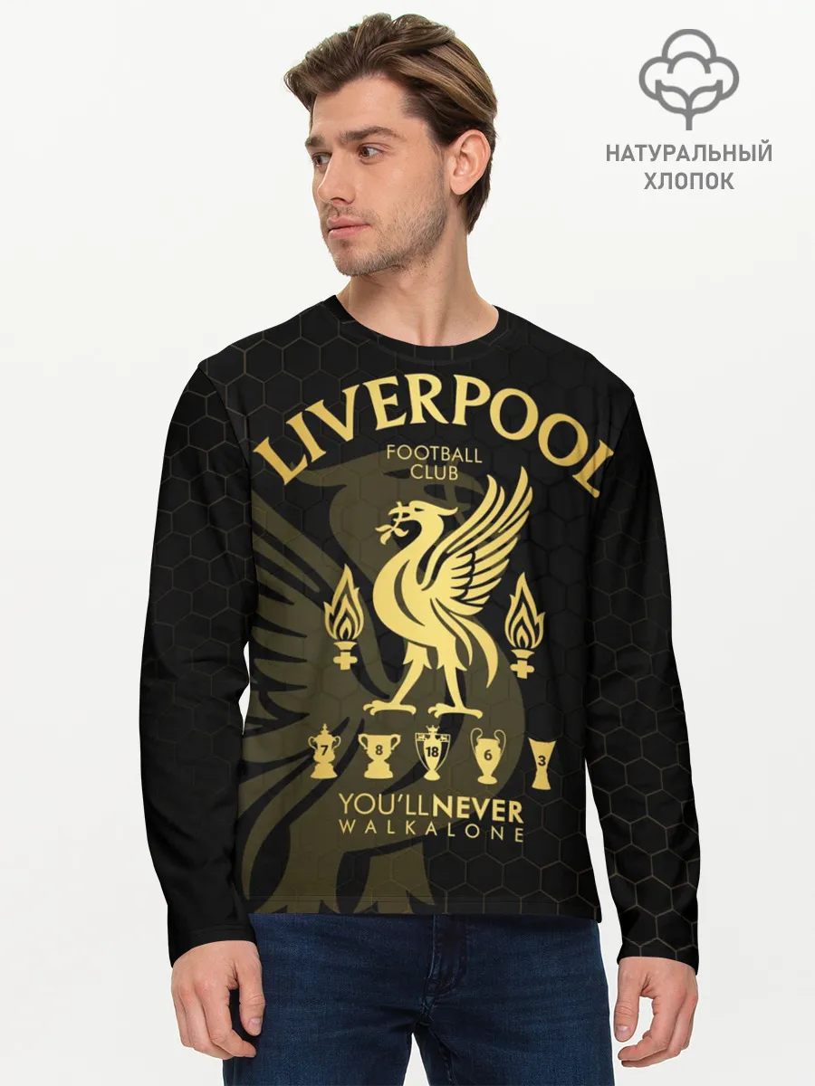 Мужской лонгслив базовый / Ливерпуль