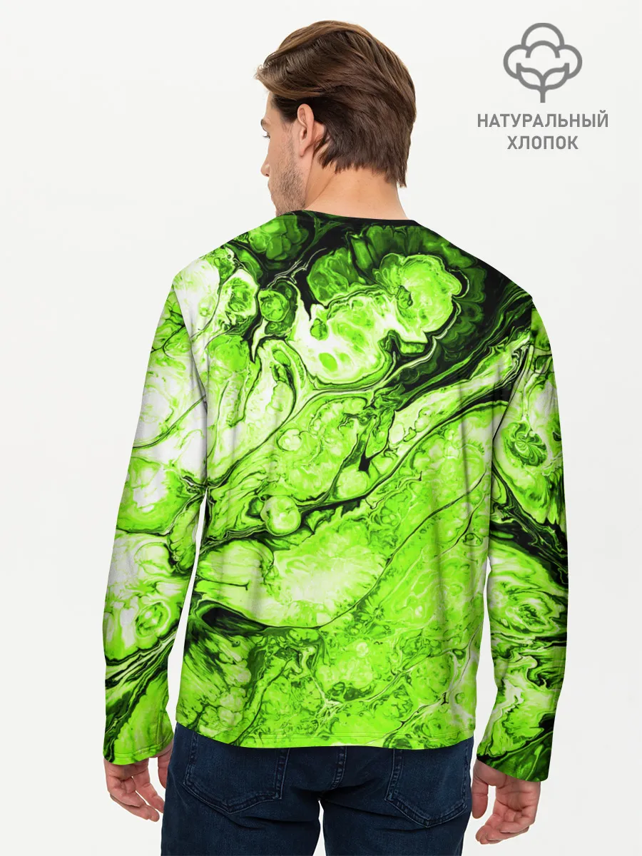 Мужской лонгслив базовый / Токсичные краски