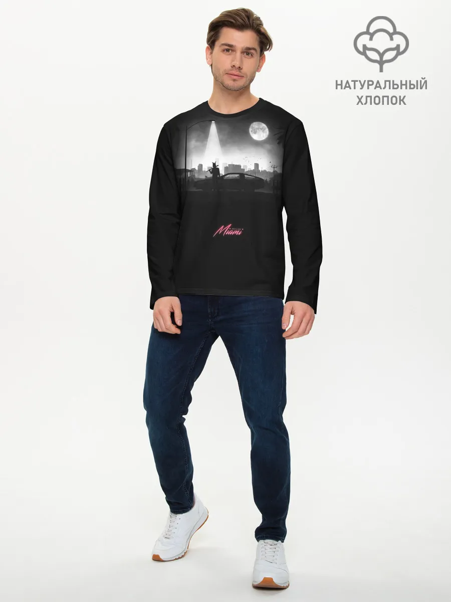 Мужской лонгслив базовый / Miami Black