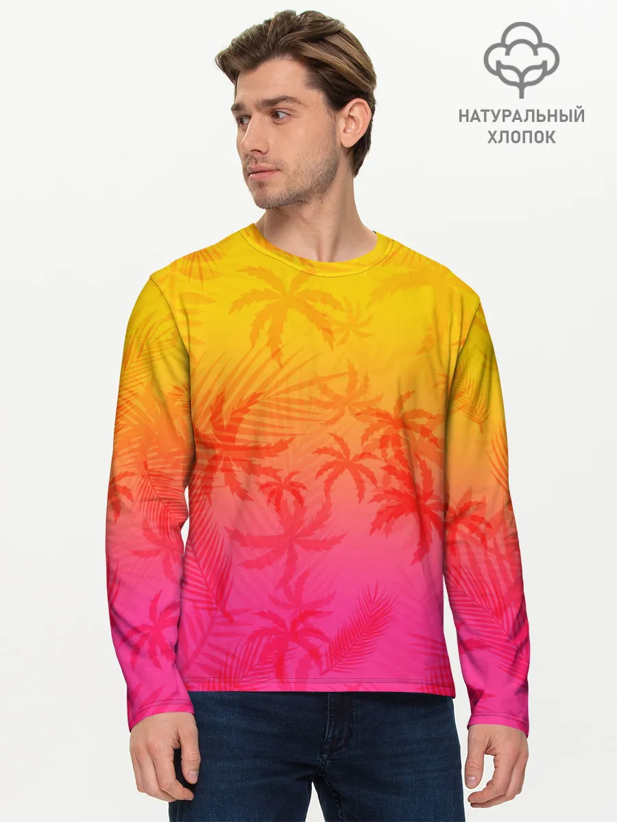 Мужской лонгслив базовый / РЕТРО ПАЛЬМЫ