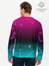 Мужской лонгслив базовый / RETRO CYBER BEAR NEON