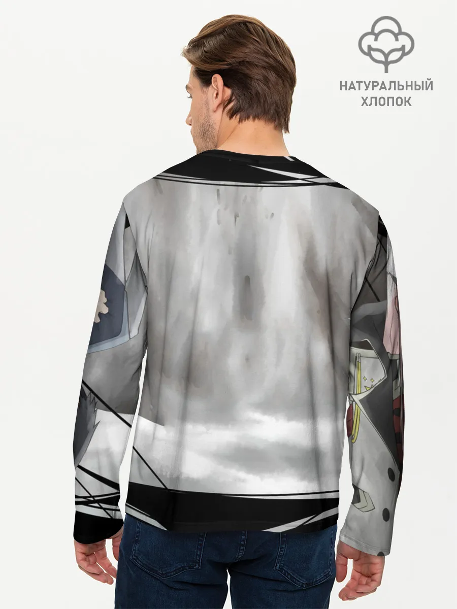 Мужской лонгслив базовый / ноль два перевертыш