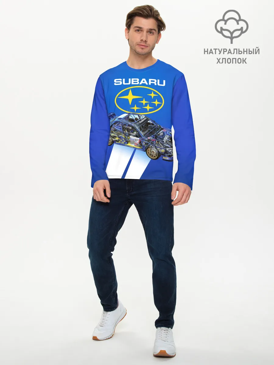 Мужской лонгслив базовый / Subaru