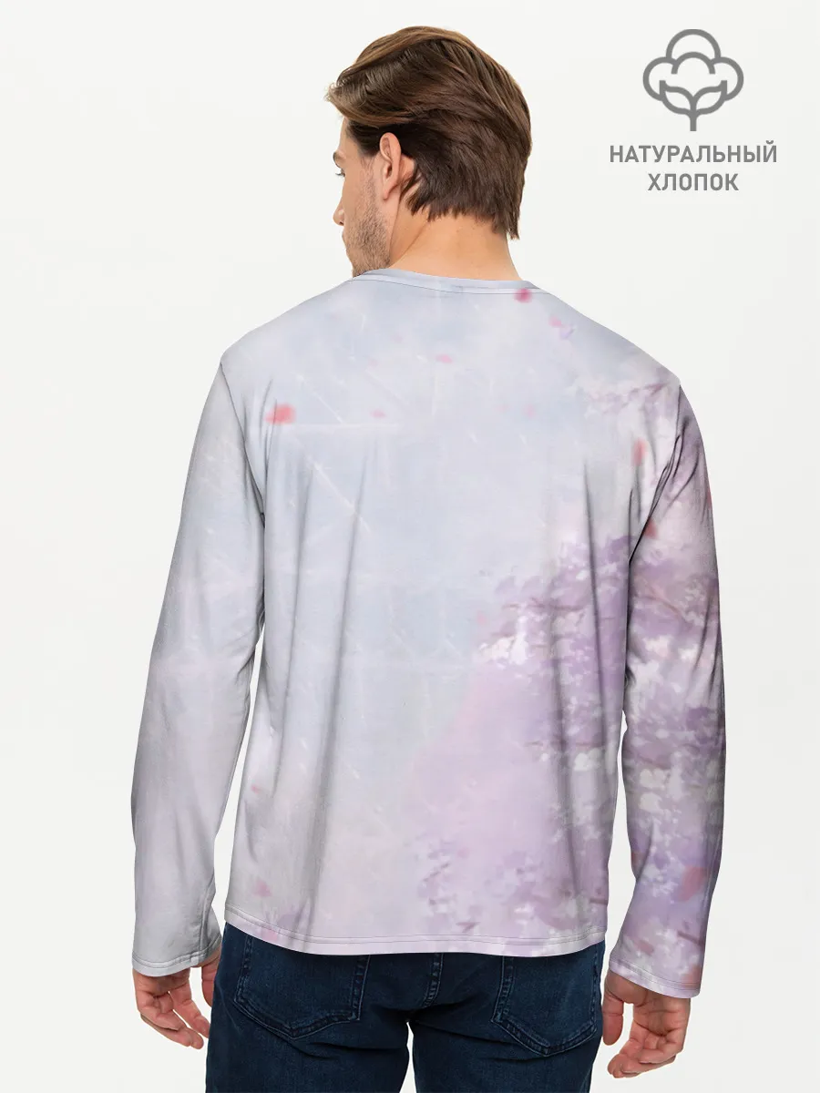 Мужской лонгслив базовый / ноль два рука