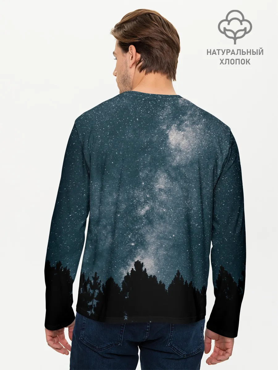 Мужской лонгслив базовый / Идущий к реке