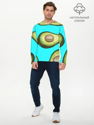 Мужской лонгслив базовый / Авокадо