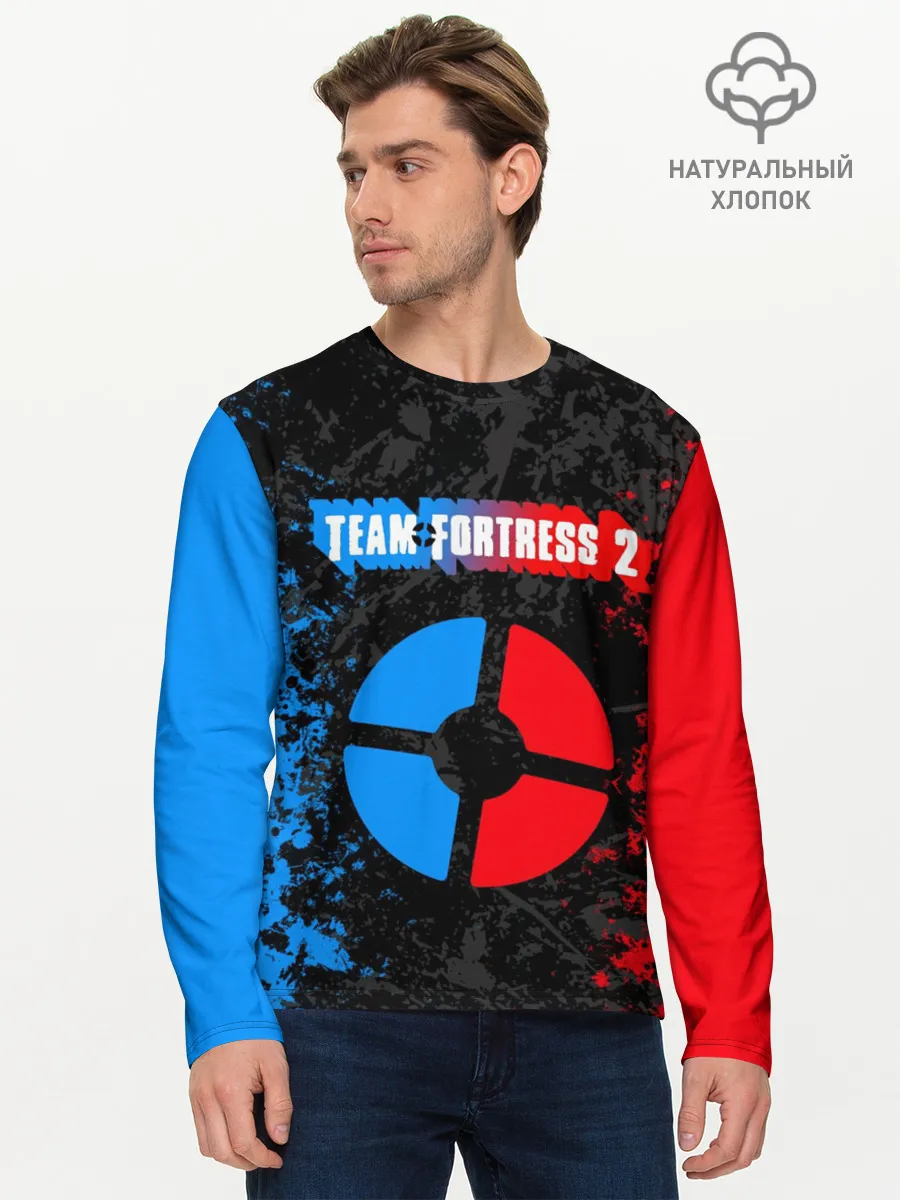 Мужской лонгслив базовый / TEAM FORTRESS 2 RED VS BLUE