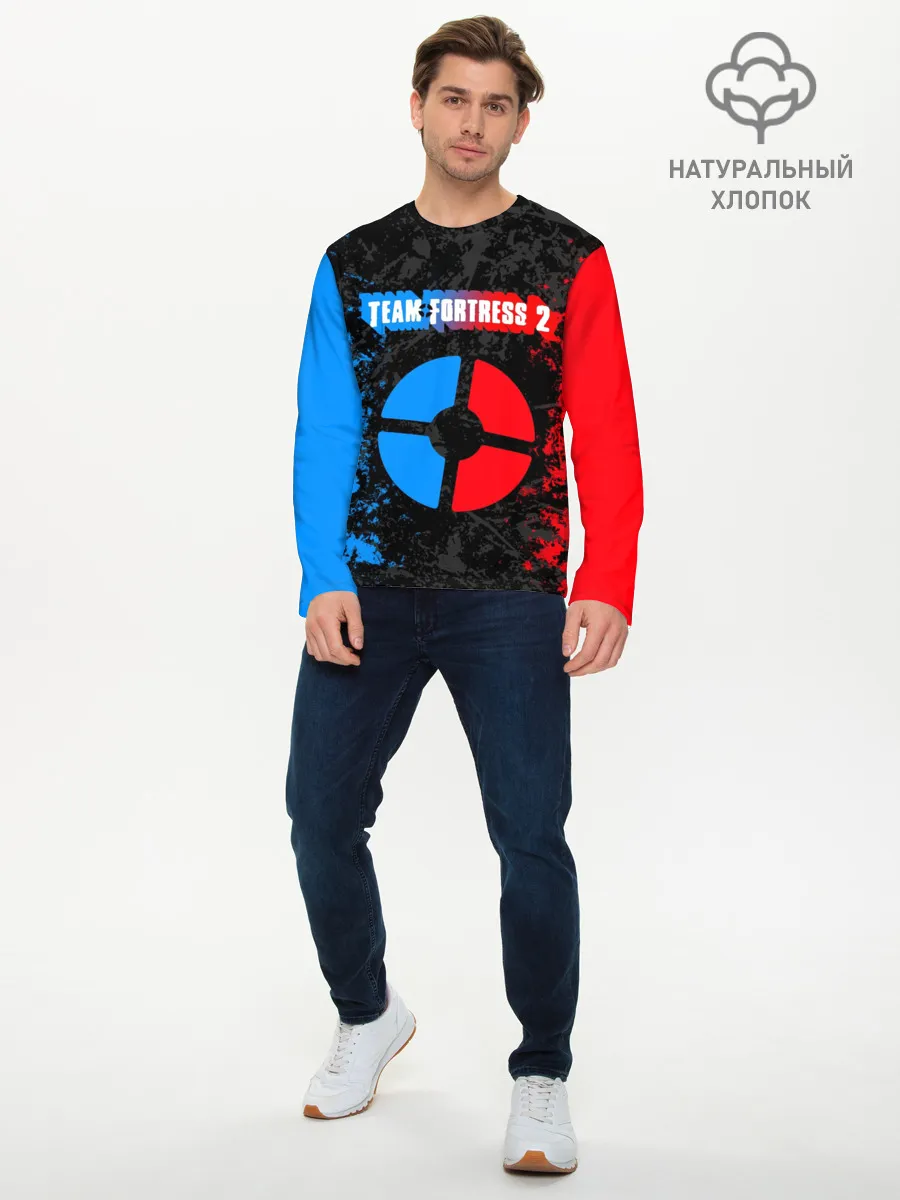 Мужской лонгслив базовый / TEAM FORTRESS 2 RED VS BLUE