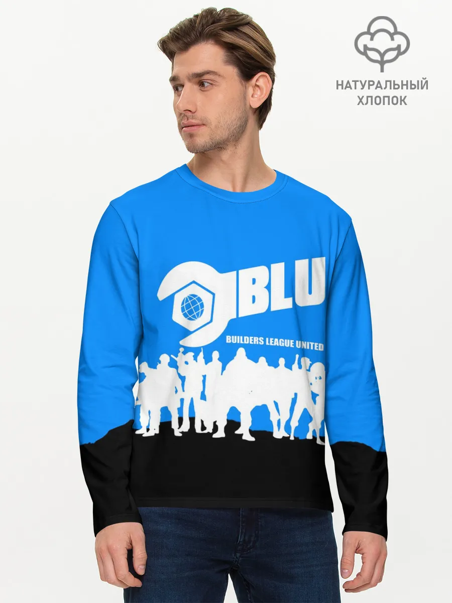 Мужской лонгслив базовый / TEAM FORTRESS 2 BLUE TEAM