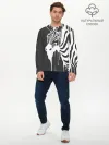 Мужской лонгслив базовый / Зебра