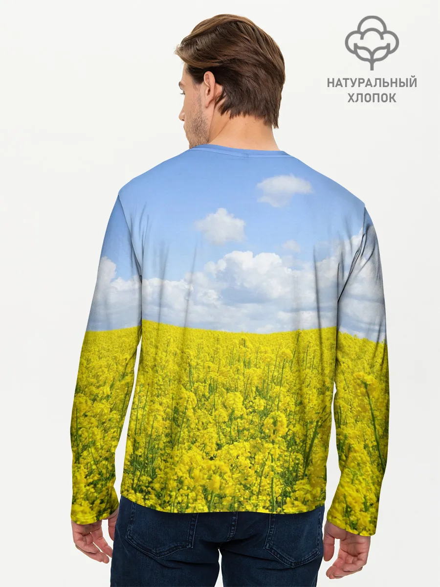 Мужской лонгслив базовый / Рапсовое поле