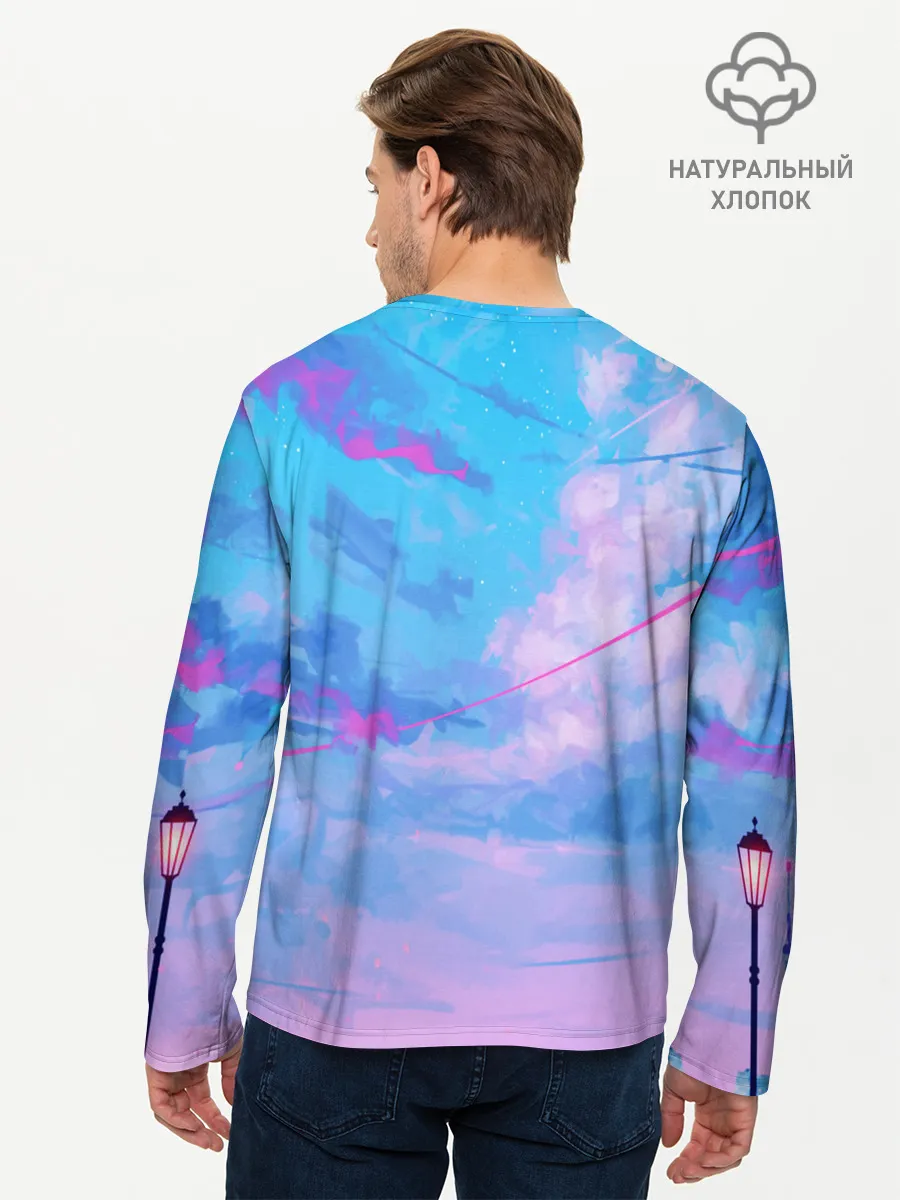 Мужской лонгслив базовый / РОЗОВЫЕ ОБЛАКА