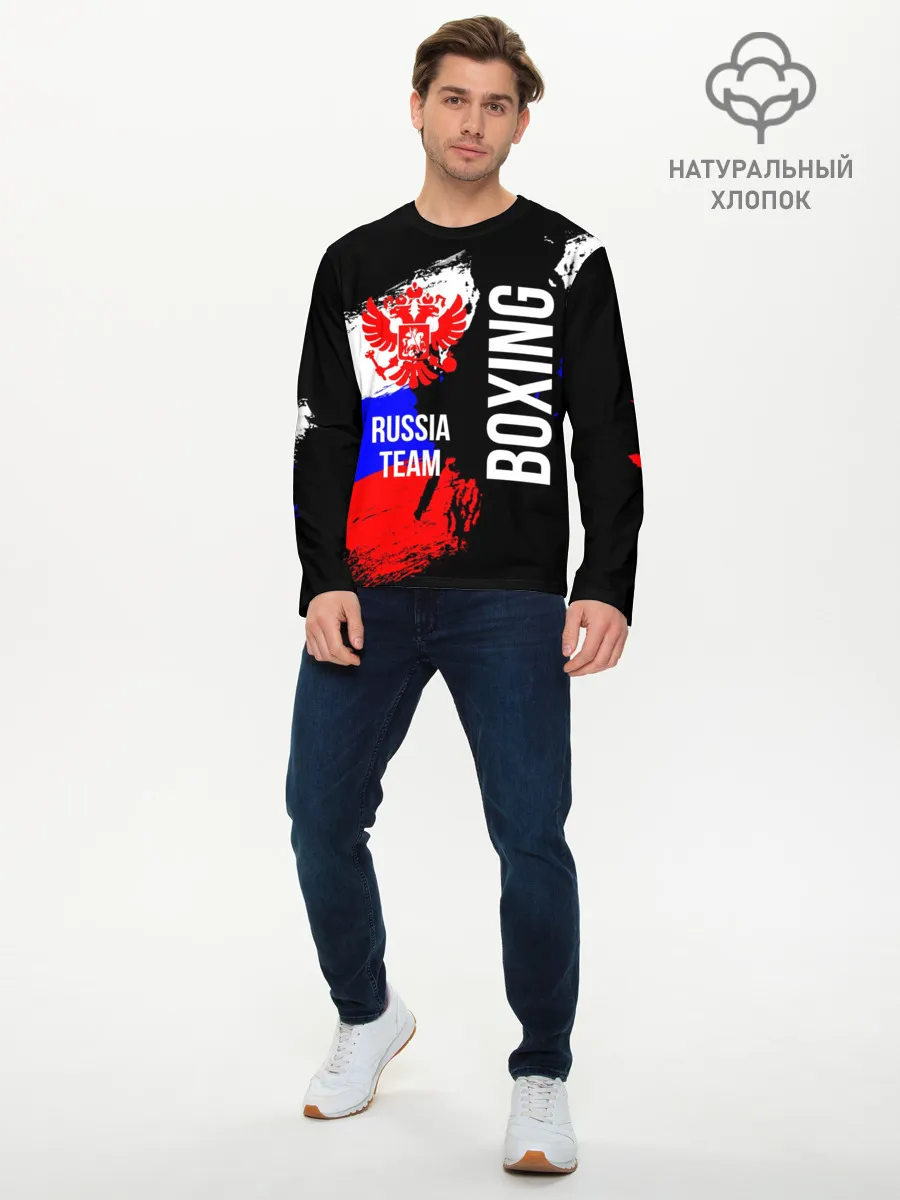 Мужской лонгслив базовый / Boxing Russia Team