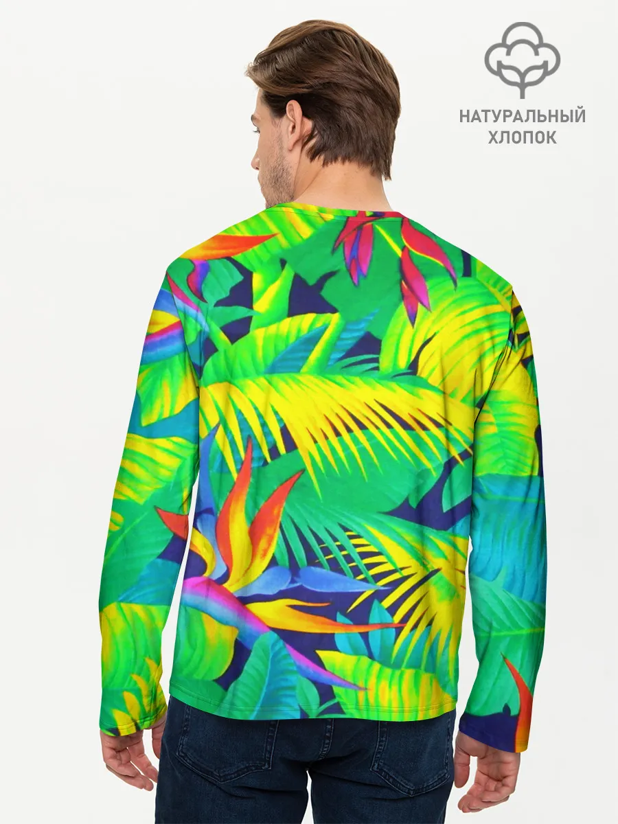 Мужской лонгслив базовый / ТРОПИКИ