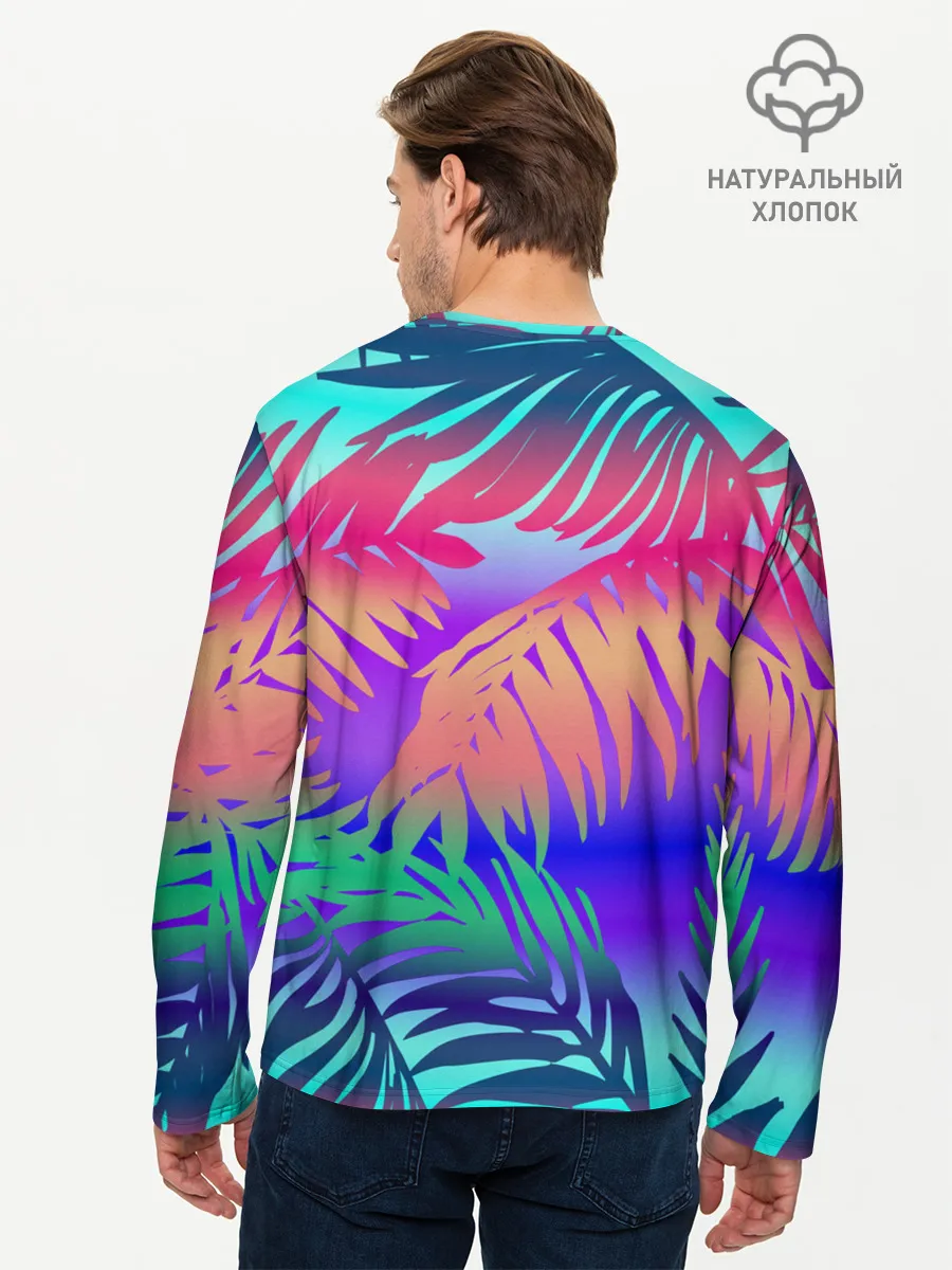 Мужской лонгслив базовый / НЕОНОВЫЕ ПАЛЬМЫ
