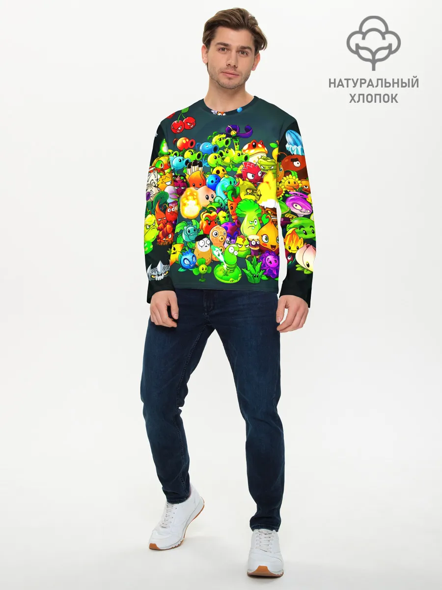 Мужской лонгслив базовый / Plants vs. Zombies