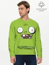 Мужской лонгслив базовый / Plants vs Zombies | Зомби.