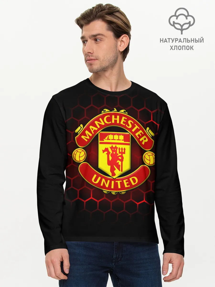 Мужской лонгслив базовый / МАНЧЕСТЕР ЮНАЙТЕД