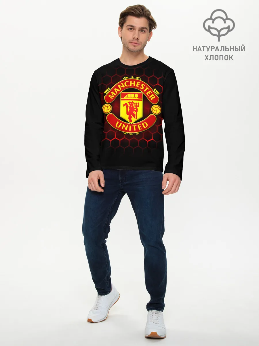 Мужской лонгслив базовый / МАНЧЕСТЕР ЮНАЙТЕД