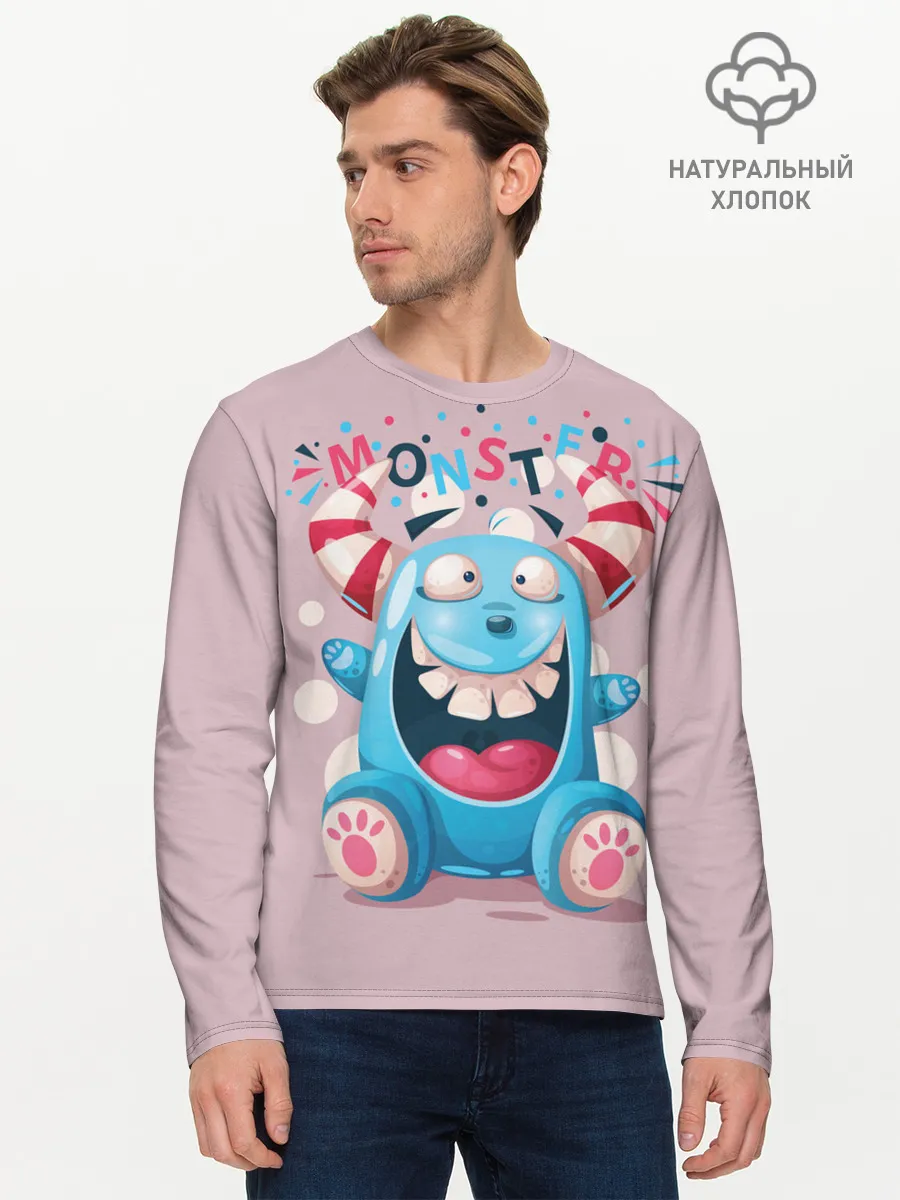 Мужской лонгслив базовый / MONSTER