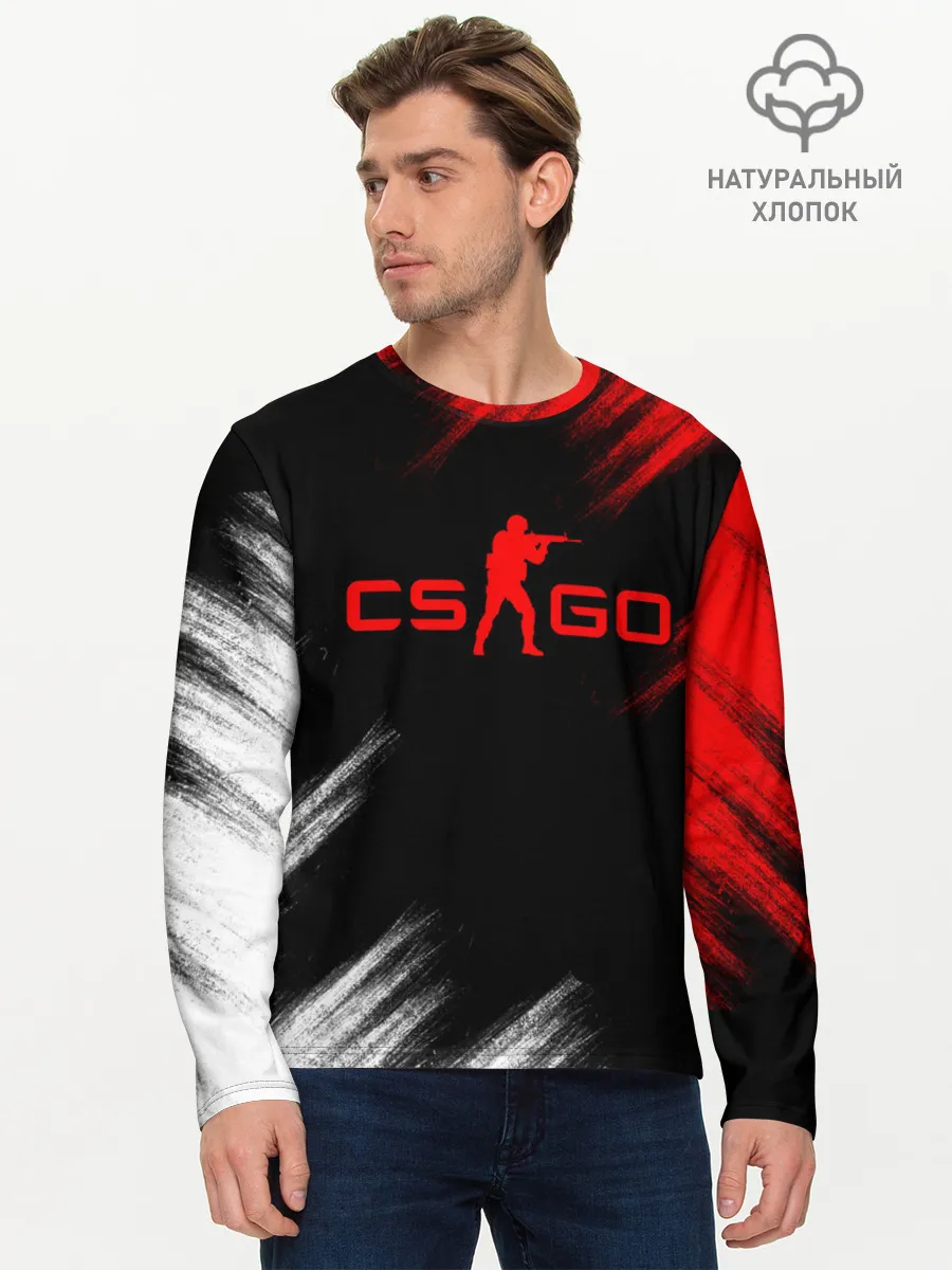 Мужской лонгслив базовый / Counter Strike