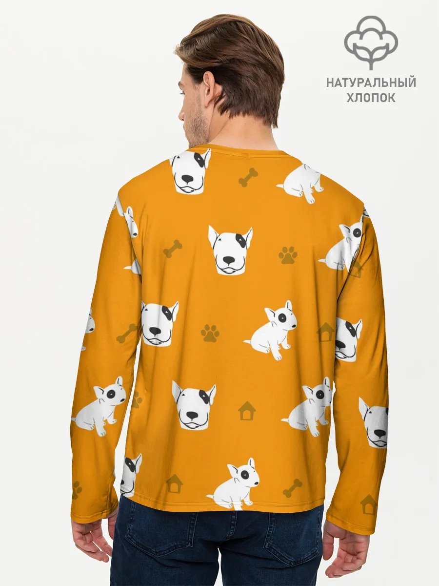 Мужской лонгслив базовый / Английский бультерьер