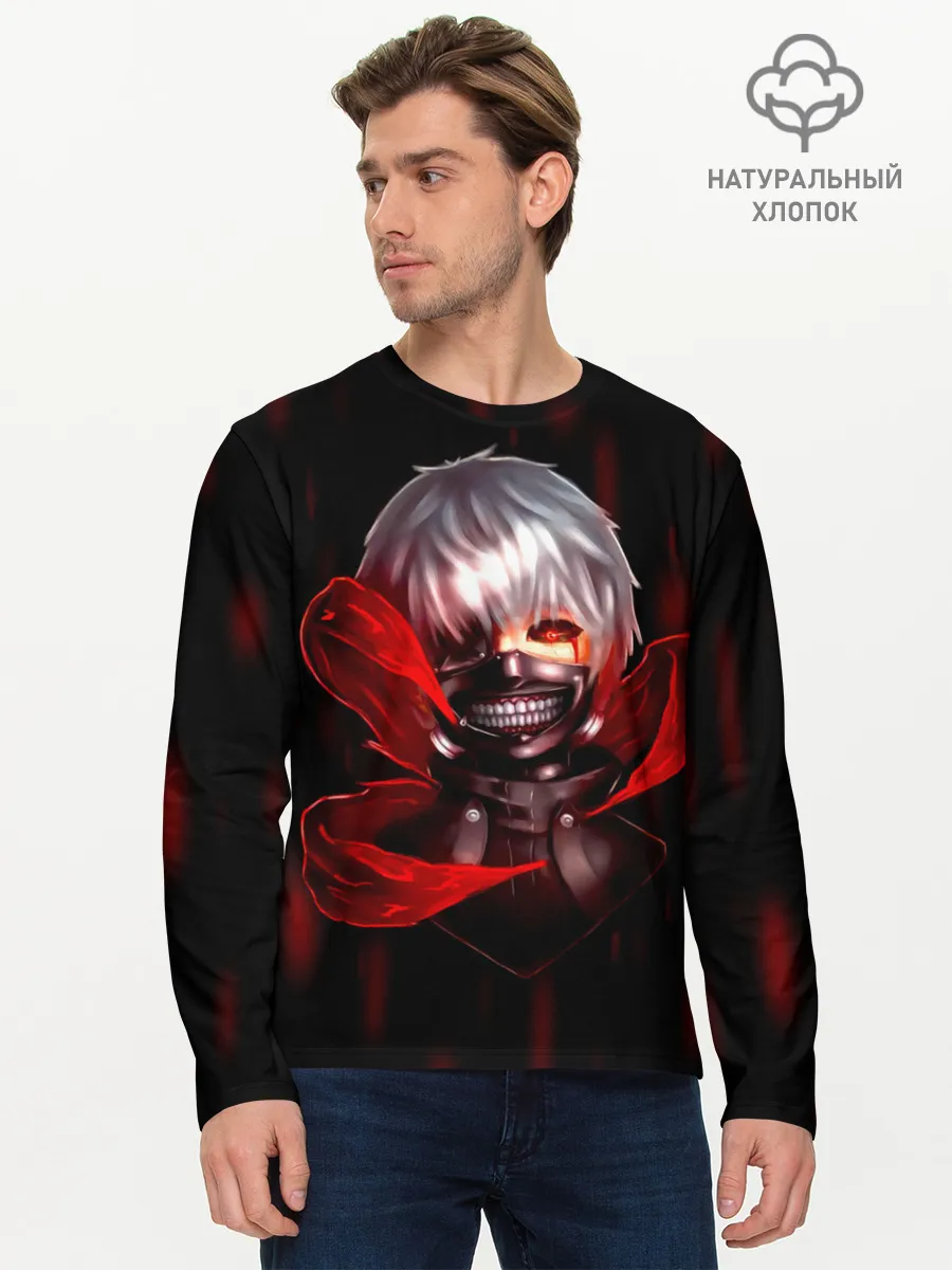 Мужской лонгслив базовый / Токийский гуль