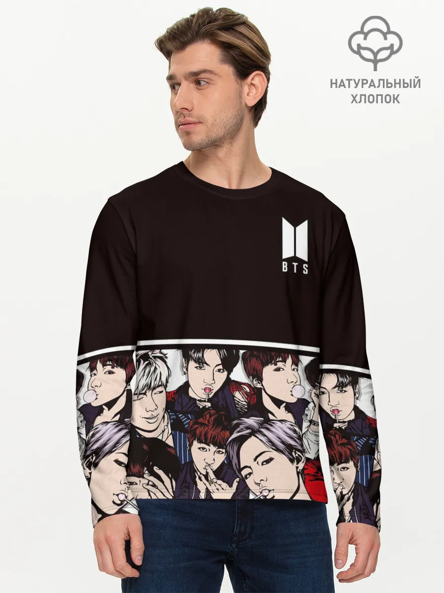 Мужской лонгслив базовый / BTS