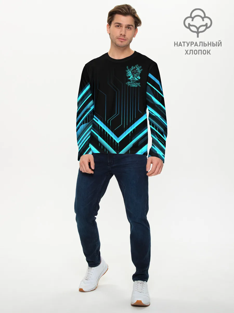 Мужской лонгслив базовый / Cyberpunk 2077
