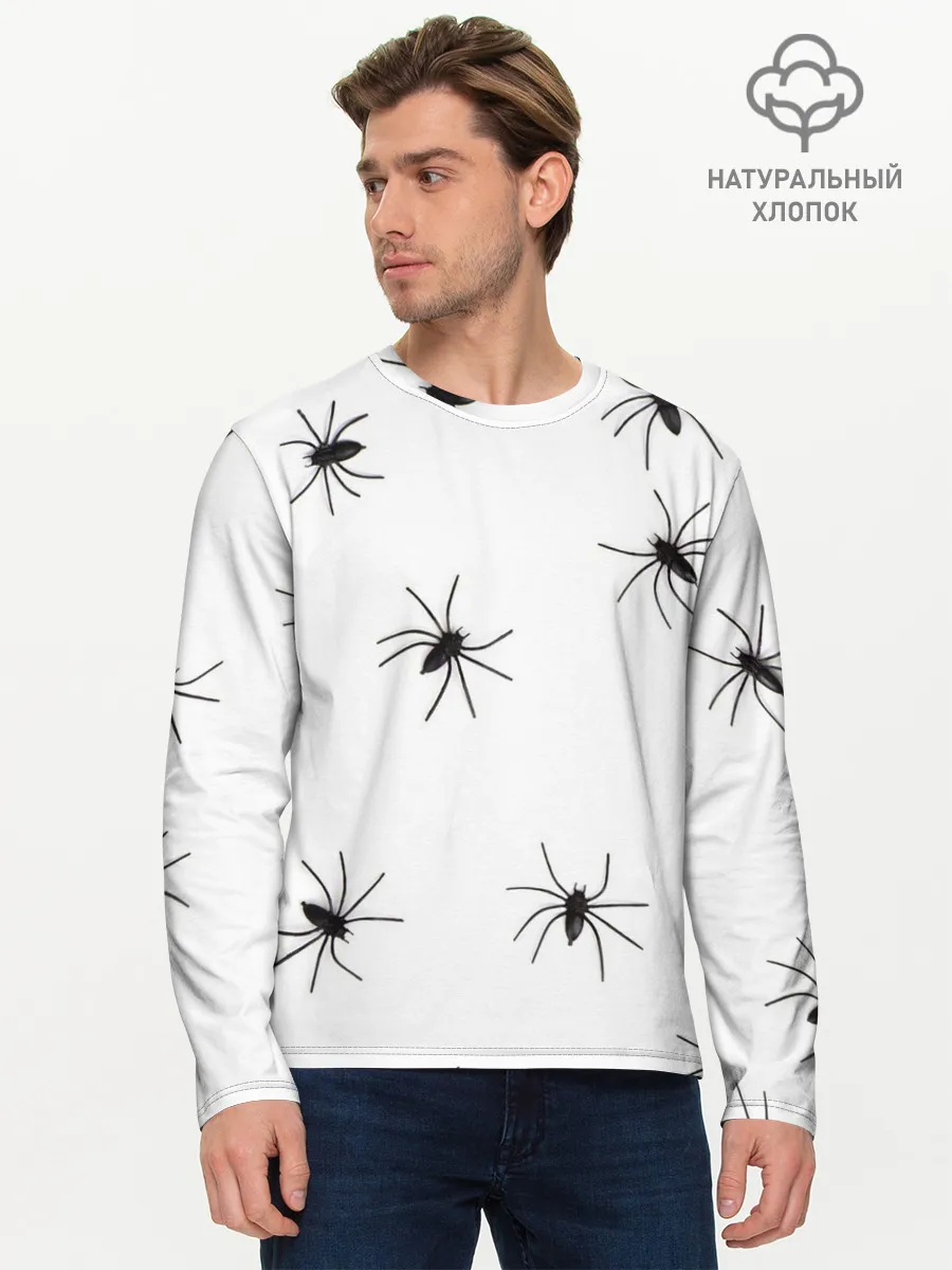 Мужской лонгслив базовый / Пауки