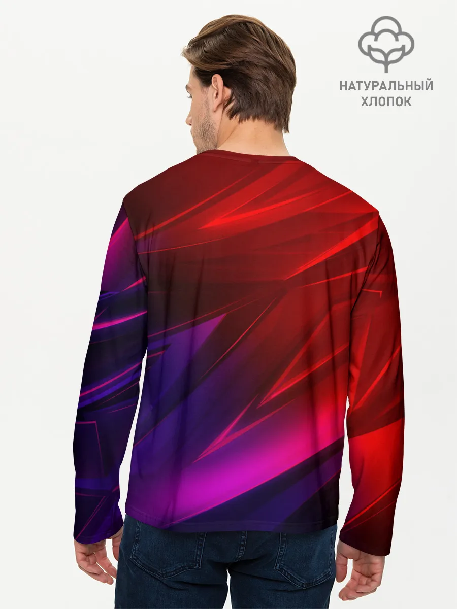 Мужской лонгслив базовый / NEON GEOMETRY STRIPES