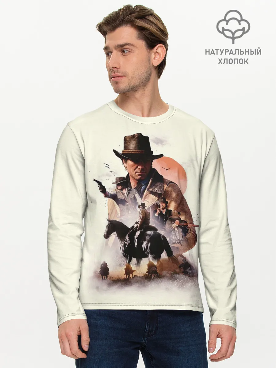 Мужской лонгслив базовый / red dead redemption 2 Art