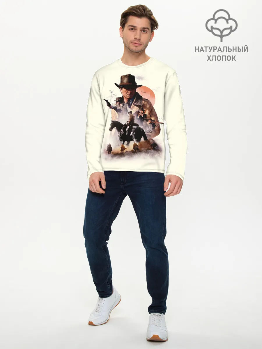 Мужской лонгслив базовый / red dead redemption 2 Art